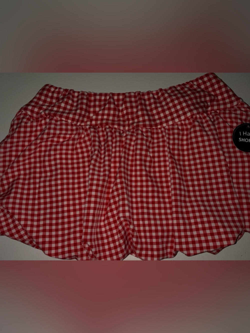 Say Anything Red & White Gingham Top